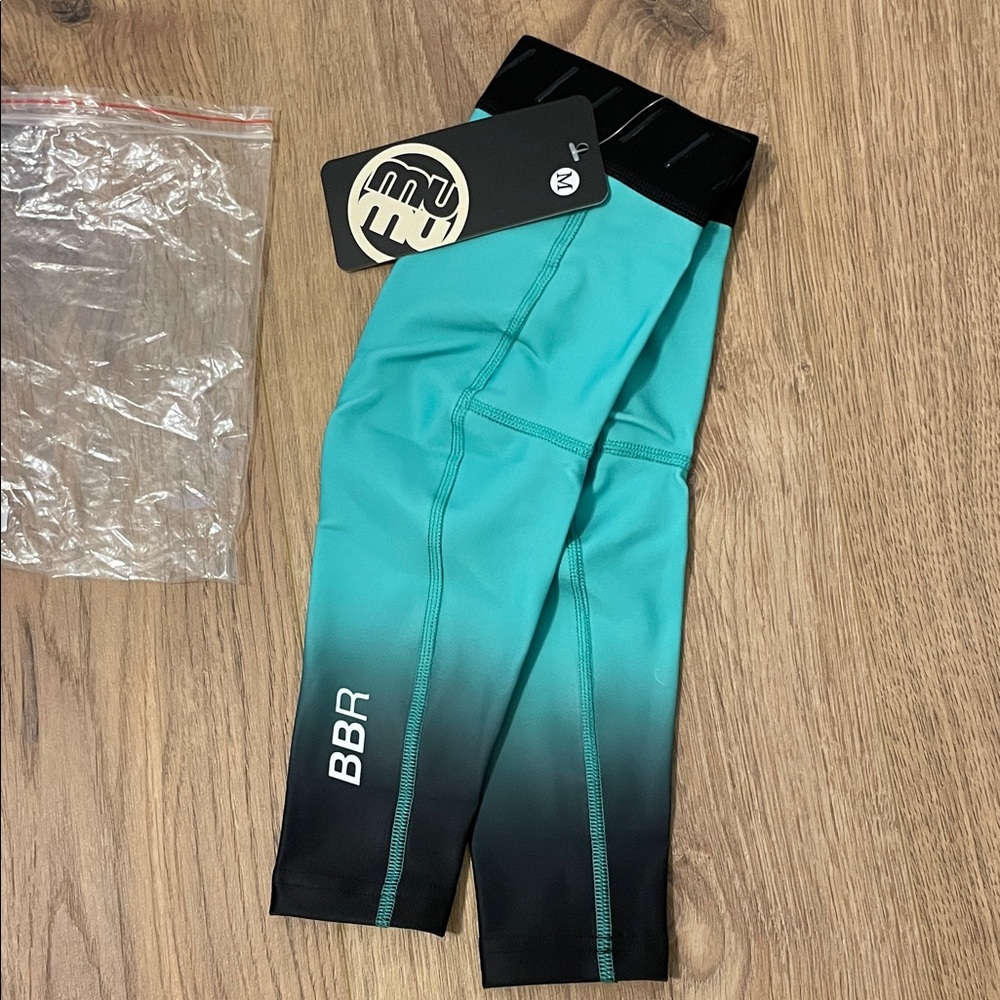 MuMu BBR Teal and Black Thermal Arm Warmers